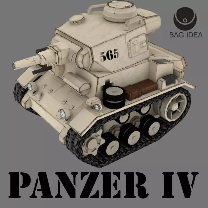 PANZER IV Low-poly 3D model_0