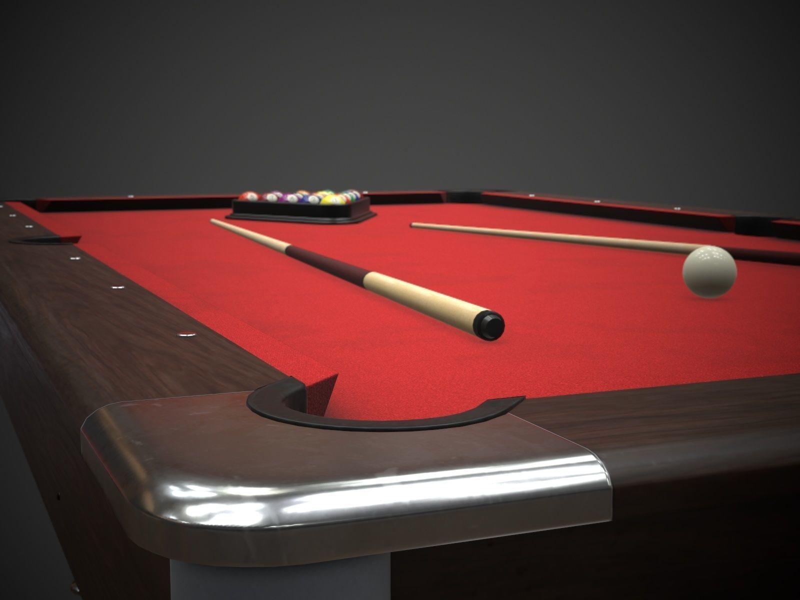 Pool Table Jalano Low-poly 3D model_25
