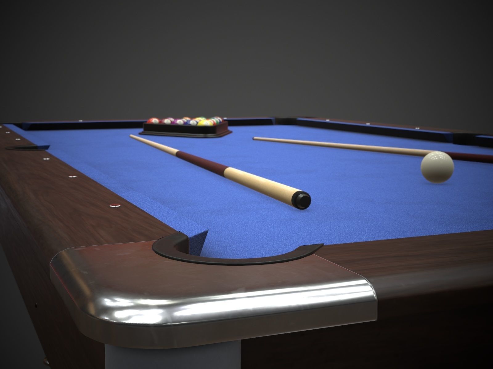 Pool Table Jalano Low-poly 3D model_27