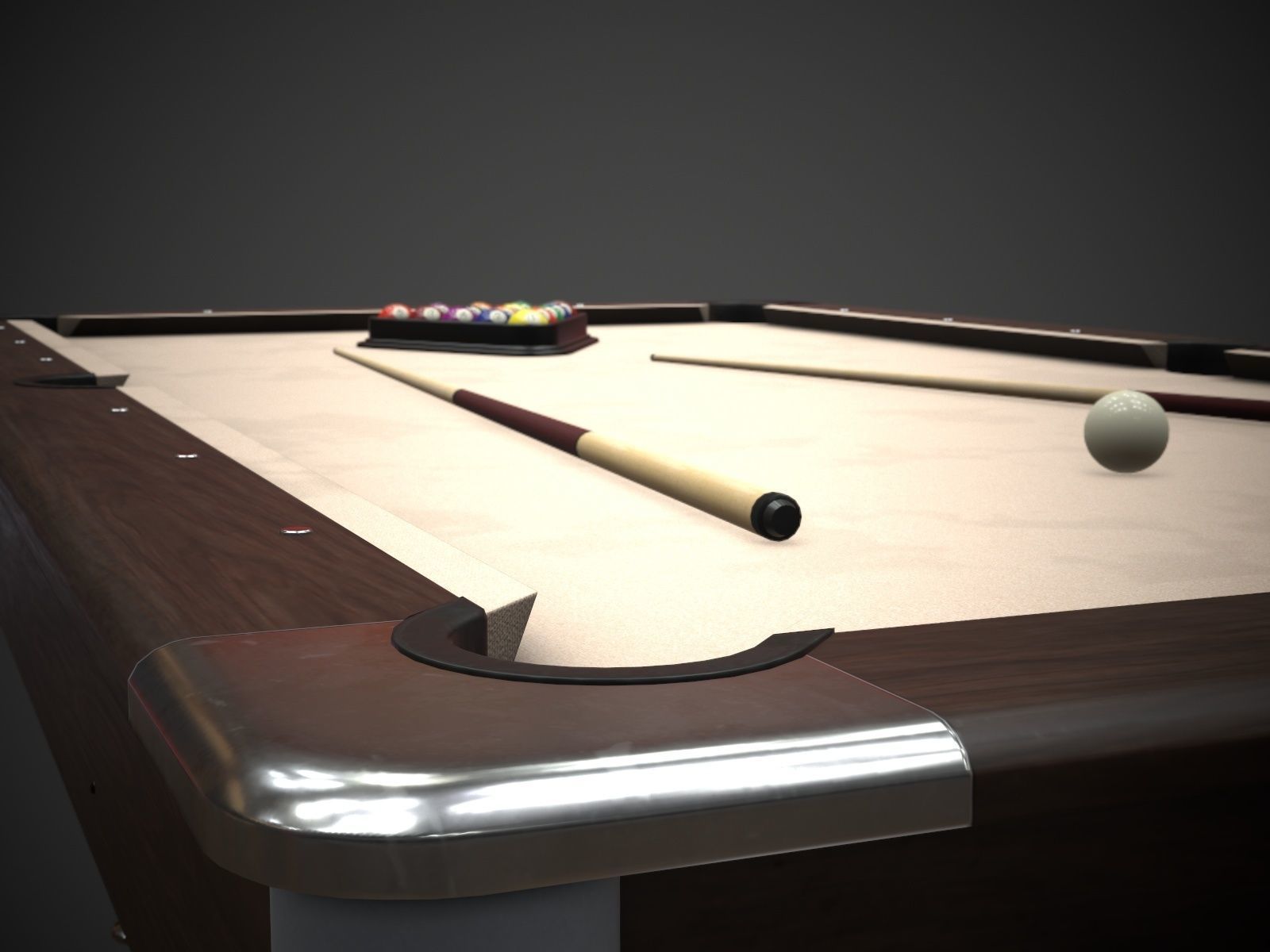 Pool Table Jalano Low-poly 3D model_29