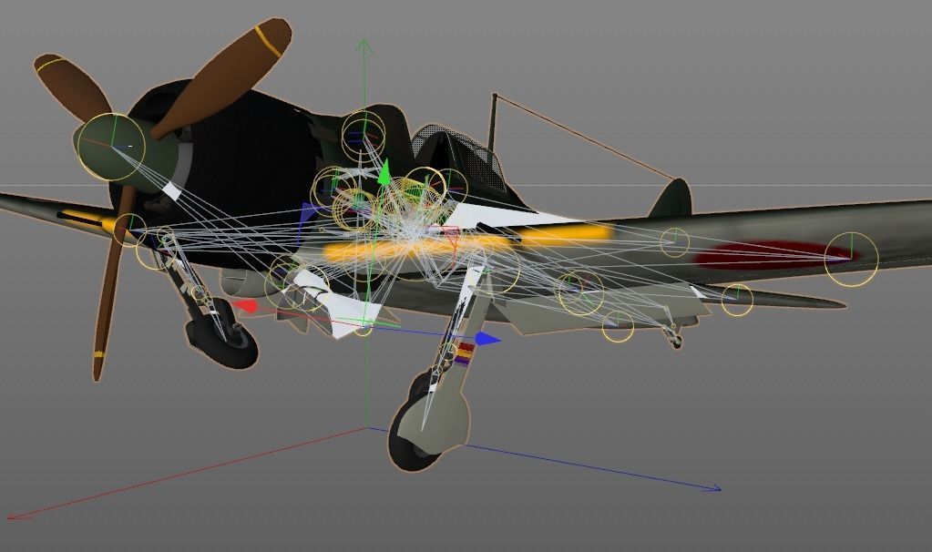 A6M5 Japanese Zero WWII Fighter -PBR UE4- Low-poly 3D model_7