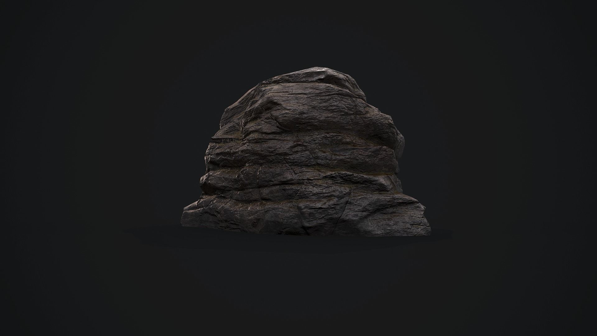 Rock 4 pile Low-poly 3D model_4