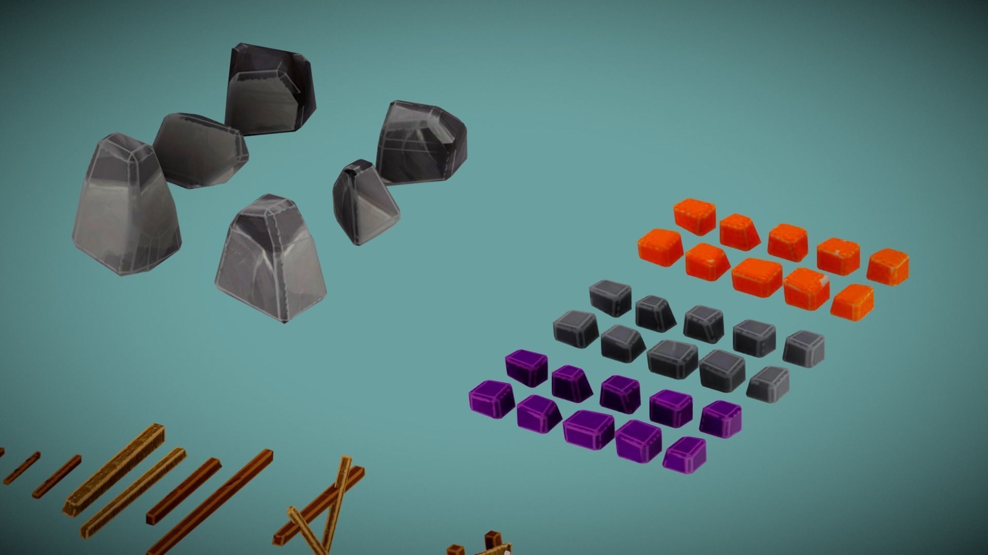 Village Stuff Pack Low-poly 3D model_2