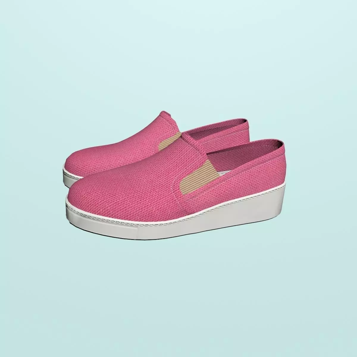 Pink loafers Free 3D model