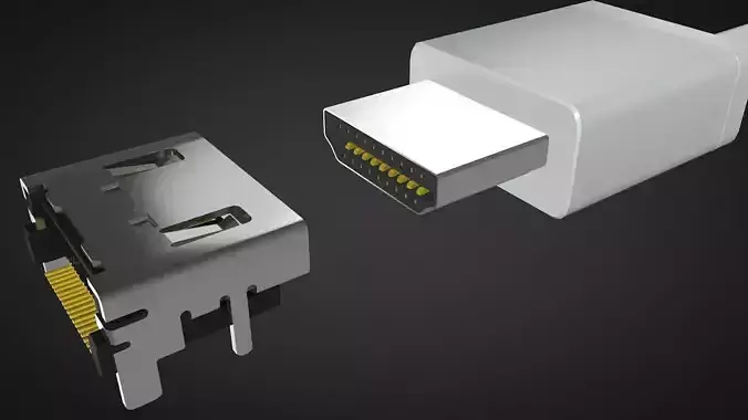 HDMI male and female connector