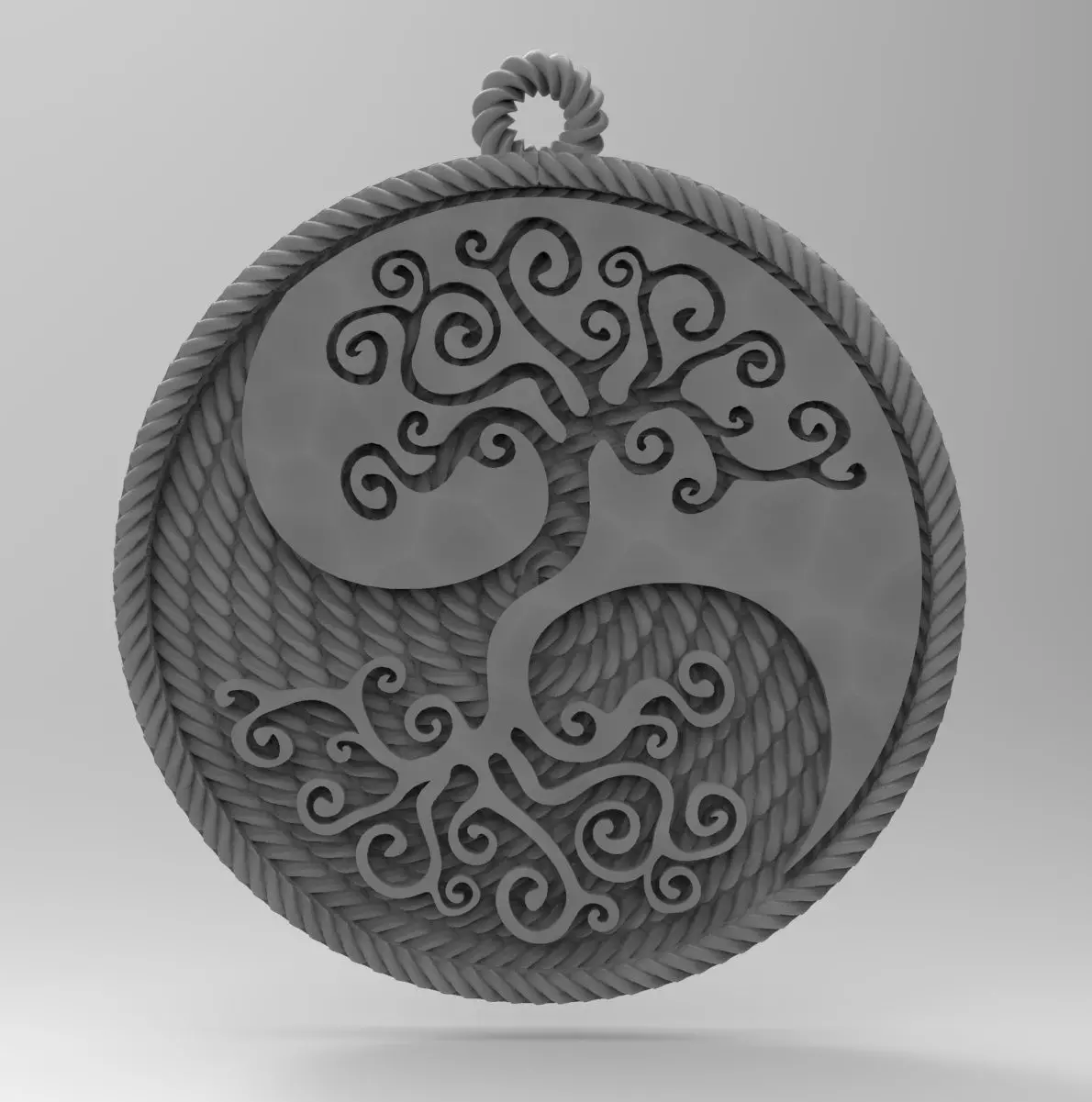 yin yang tree 3D print model