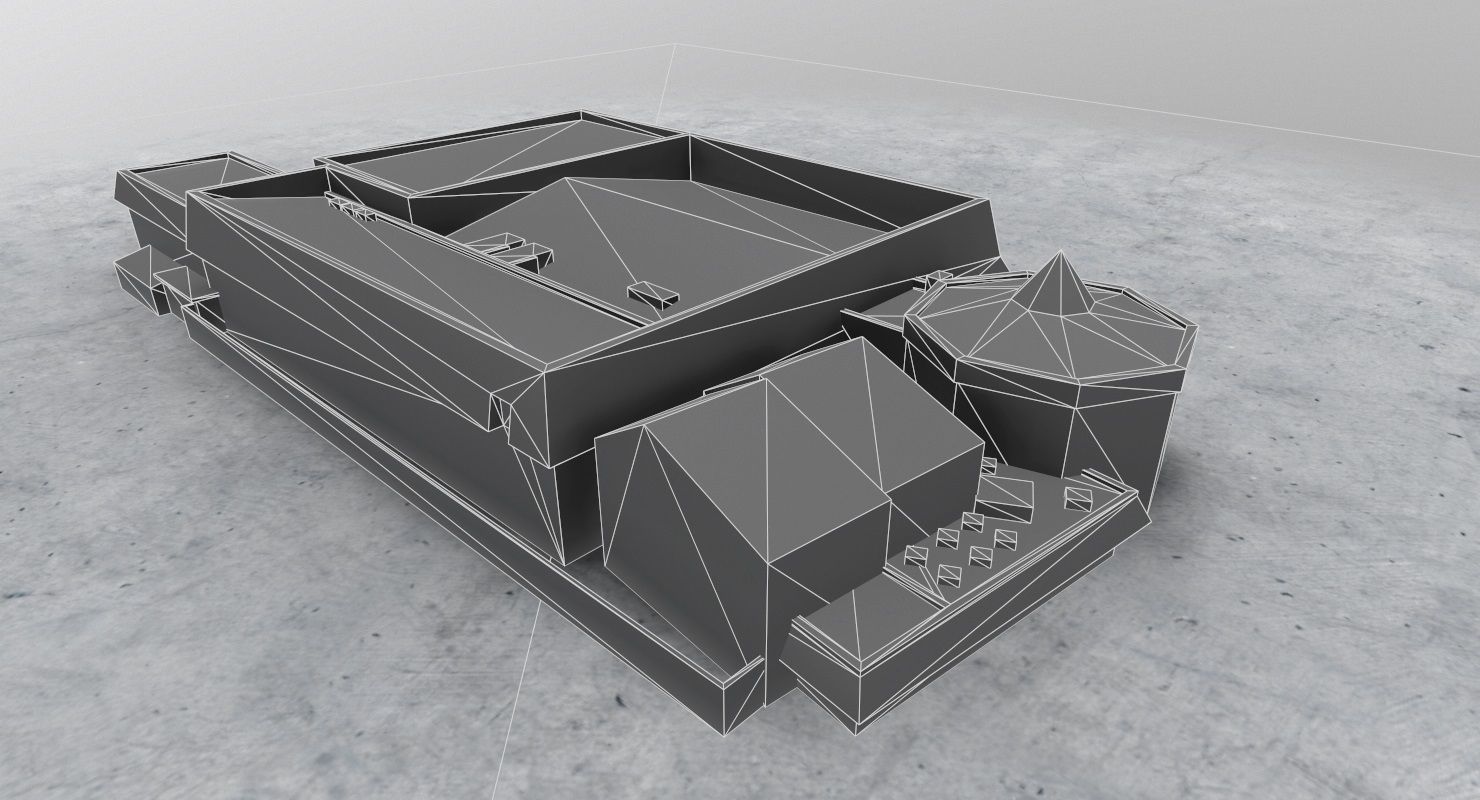 LXGB Building 1 Low-poly 3D model_7