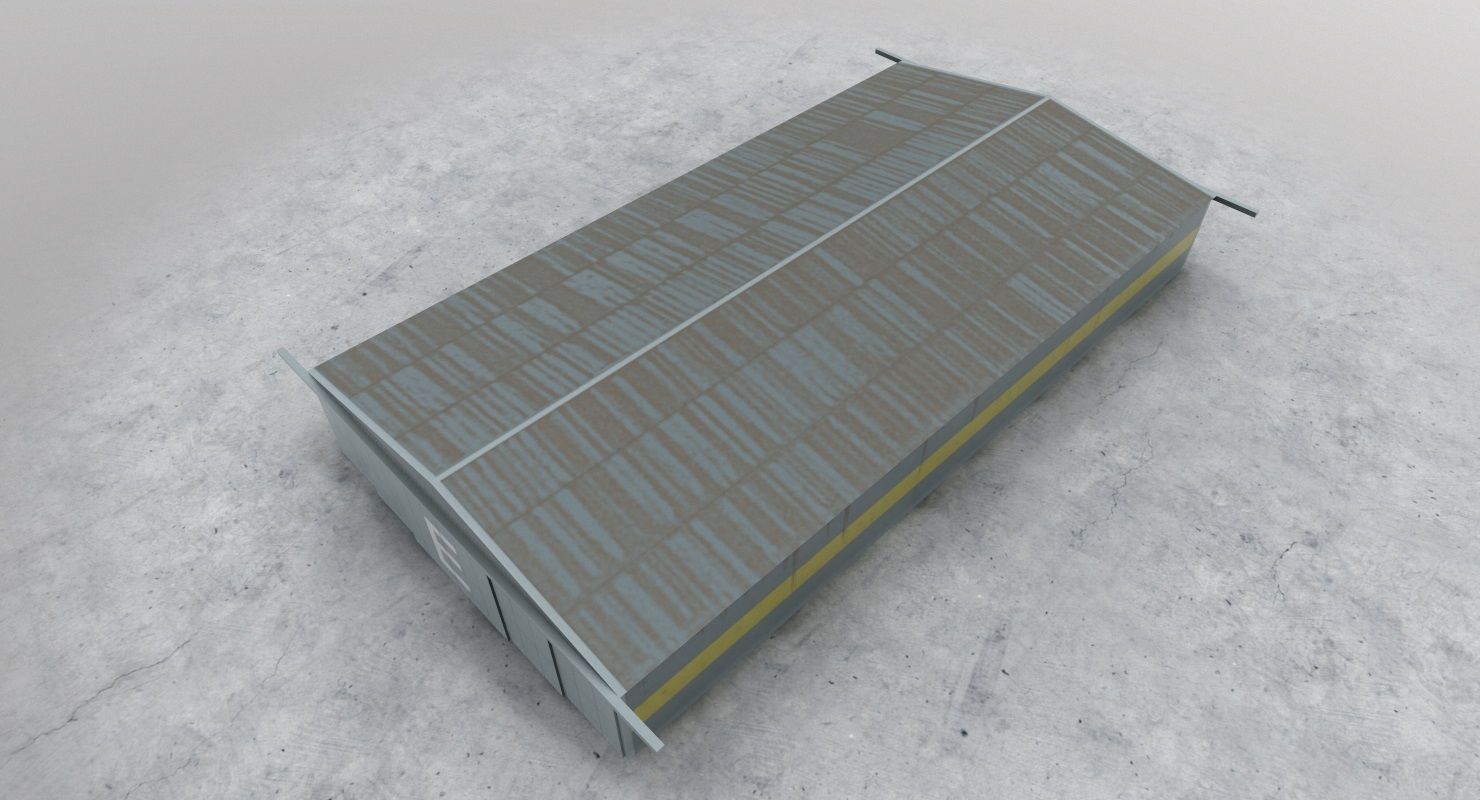 LXGB Hangar 2 Low-poly 3D model_5