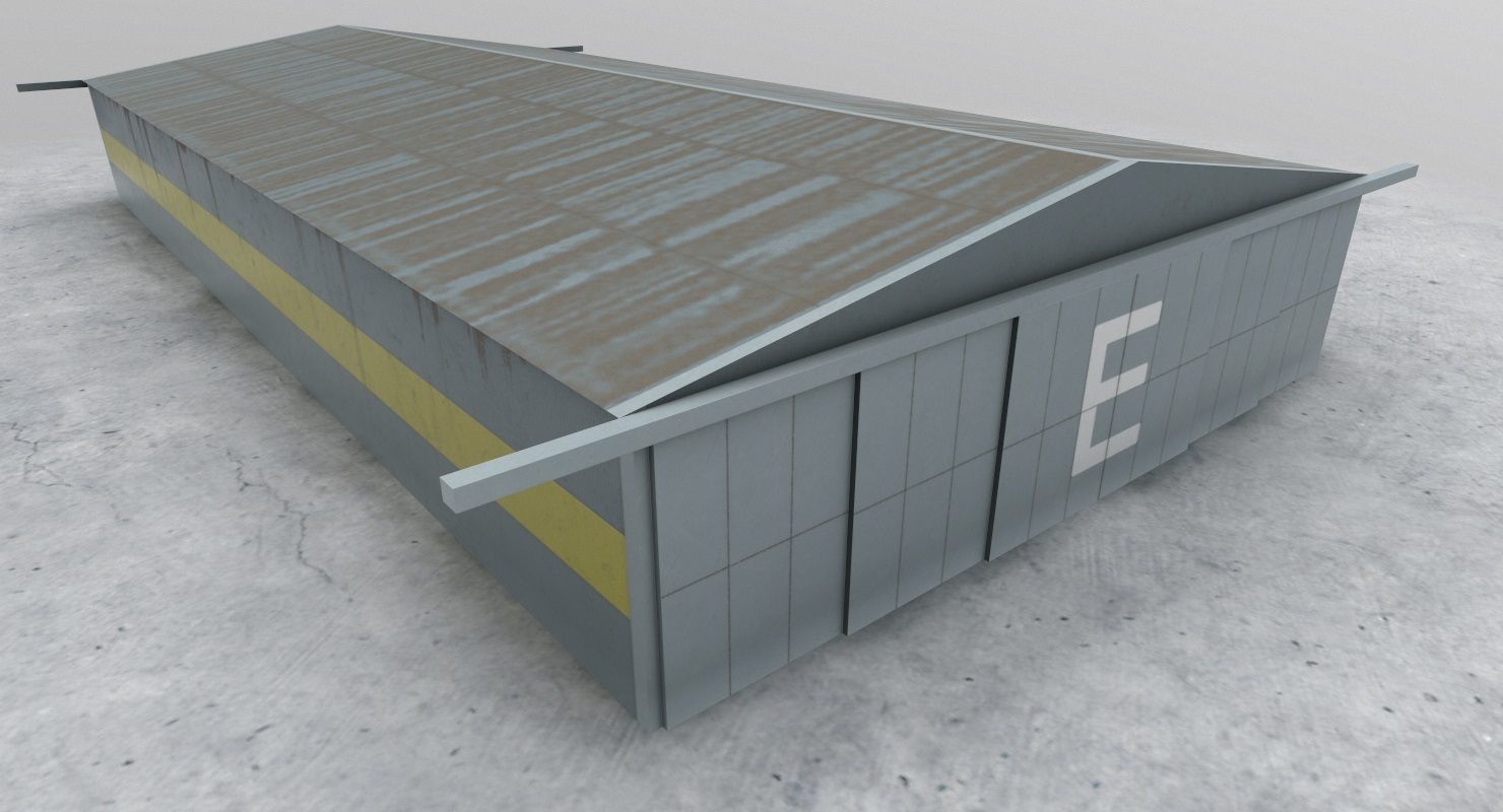 LXGB Hangar 2 Low-poly 3D model_1