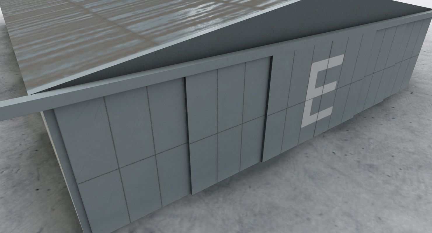 LXGB Hangar 2 Low-poly 3D model_3
