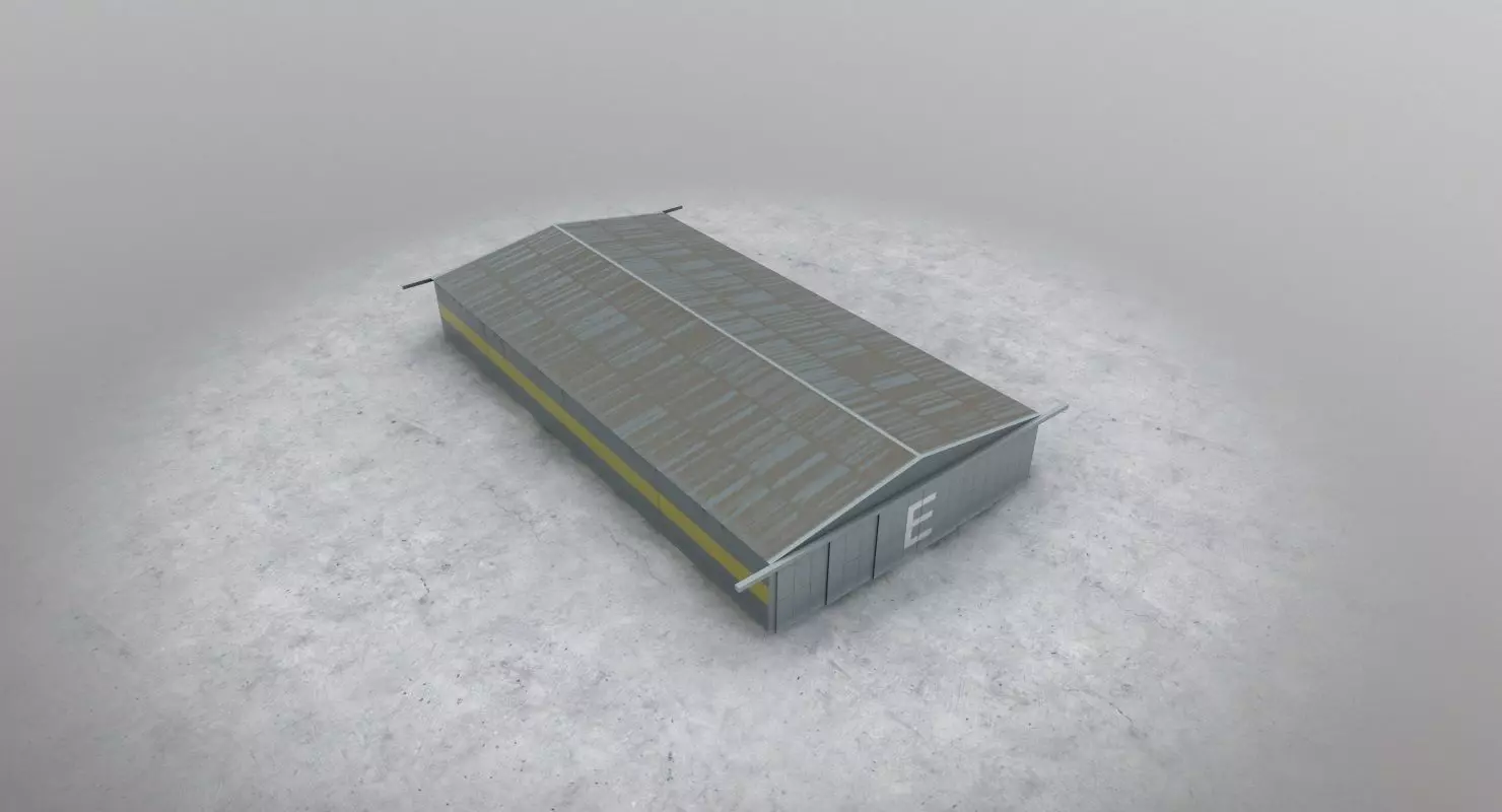 LXGB Hangar 2 Low-poly 3D model_0