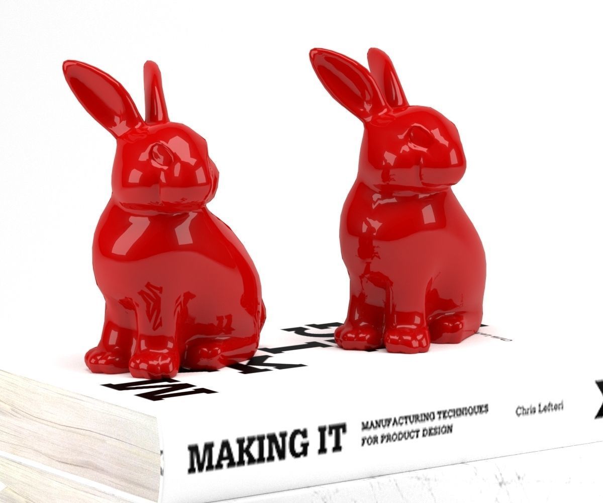 3D Bunny Rabbit Books 3D model_3