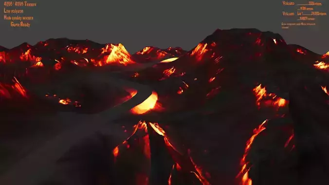 volcano mountain with flames