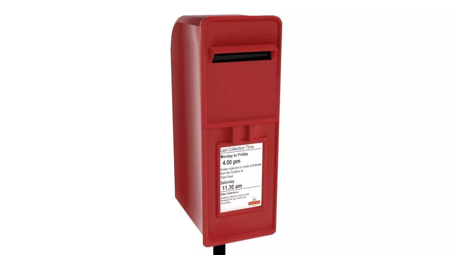 British Mail Box - Low Poly PBR Low-poly 3D model_0