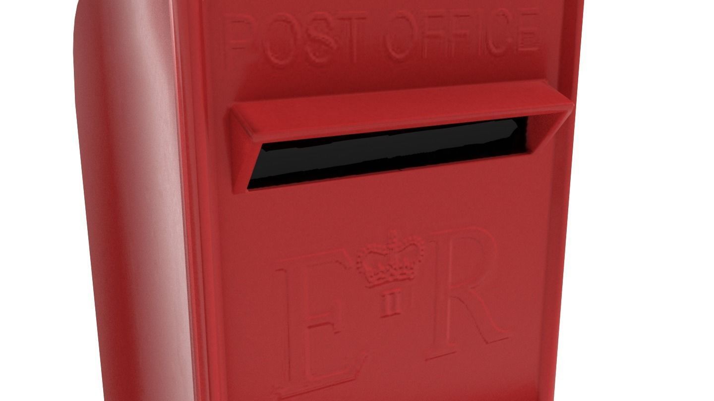 British Mail Box - Low Poly PBR Low-poly 3D model_7