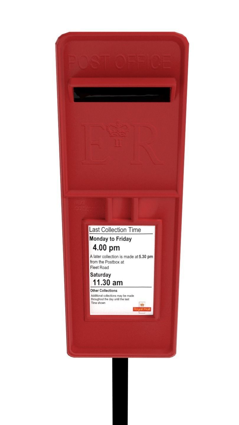 British Mail Box - Low Poly PBR Low-poly 3D model_2