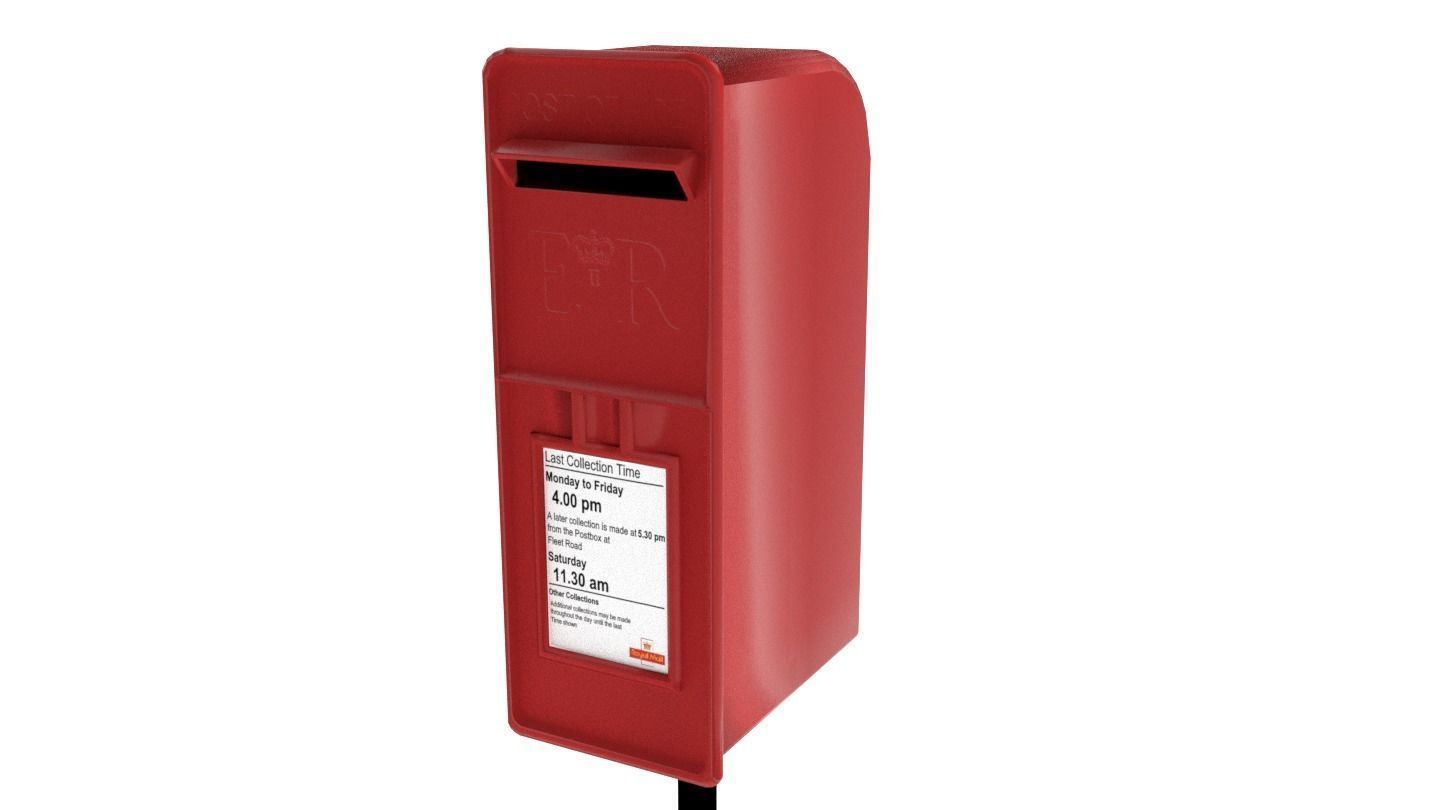 British Mail Box - Low Poly PBR Low-poly 3D model_9