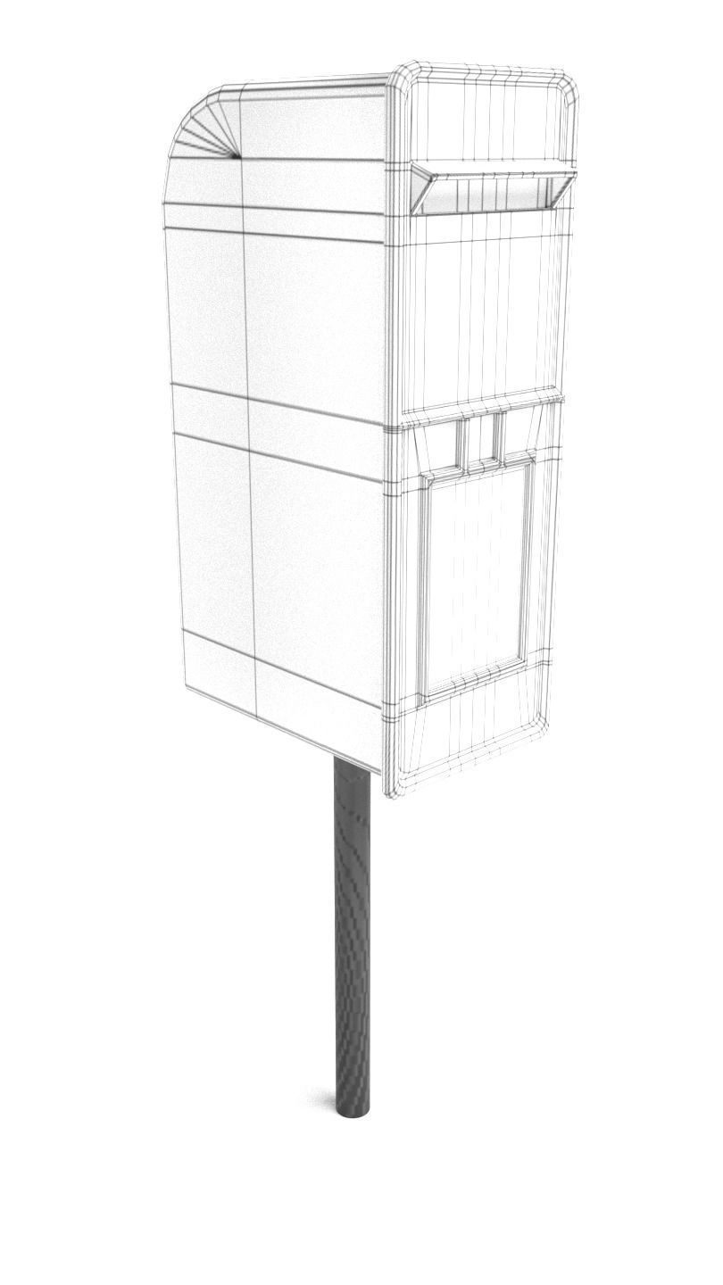 British Mail Box - Low Poly PBR Low-poly 3D model_10