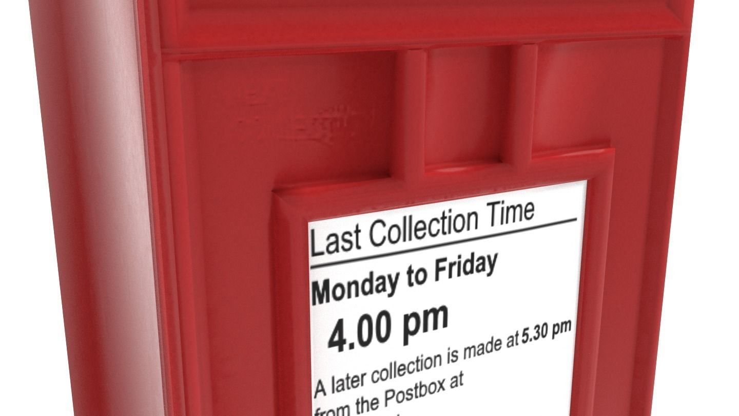 British Mail Box - Low Poly PBR Low-poly 3D model_4