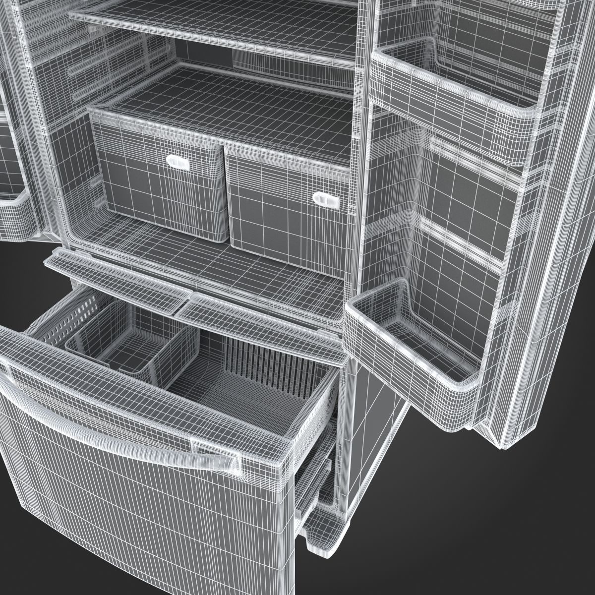 Samsung 20 cu ft Refrigerator 3D model_17