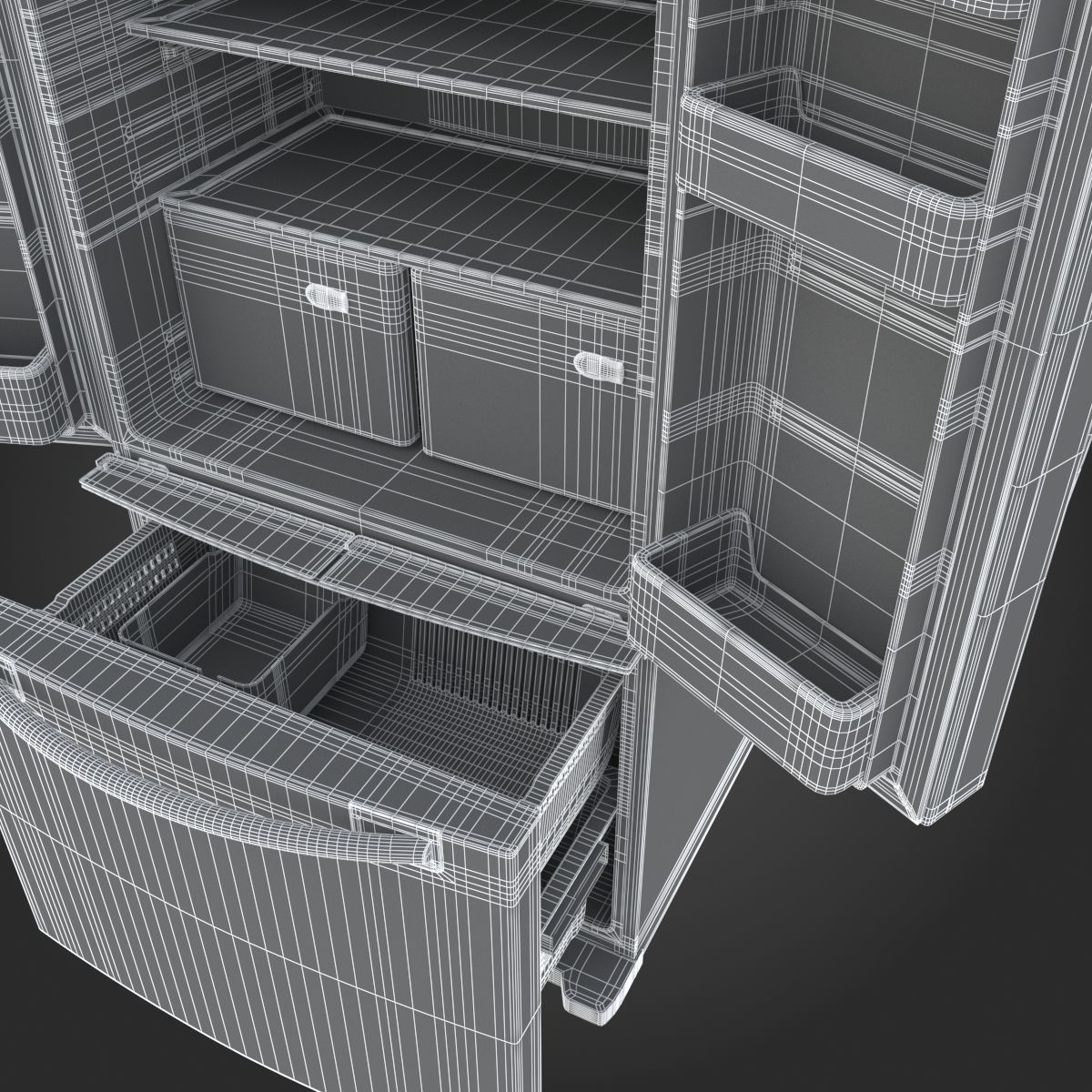 Samsung 20 cu ft Refrigerator 3D model_16