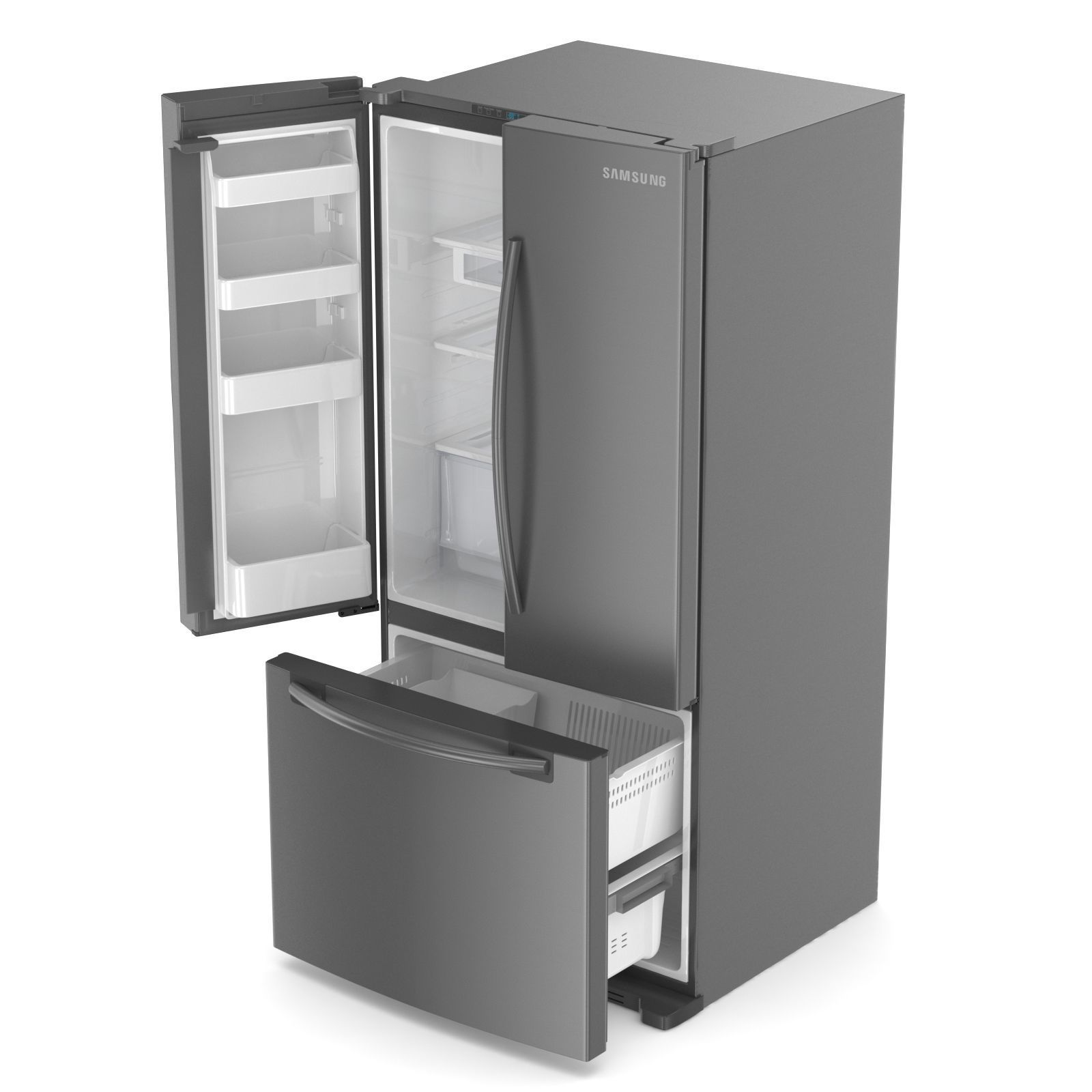 Samsung 20 cu ft Refrigerator 3D model_2