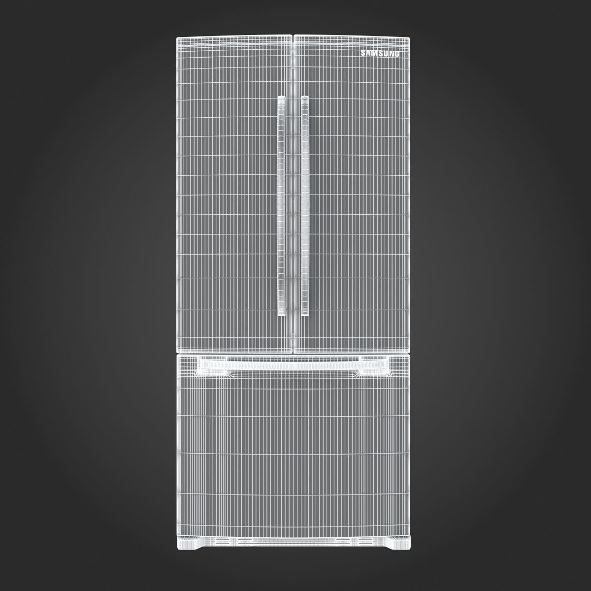 Samsung 20 cu ft Refrigerator 3D model_11