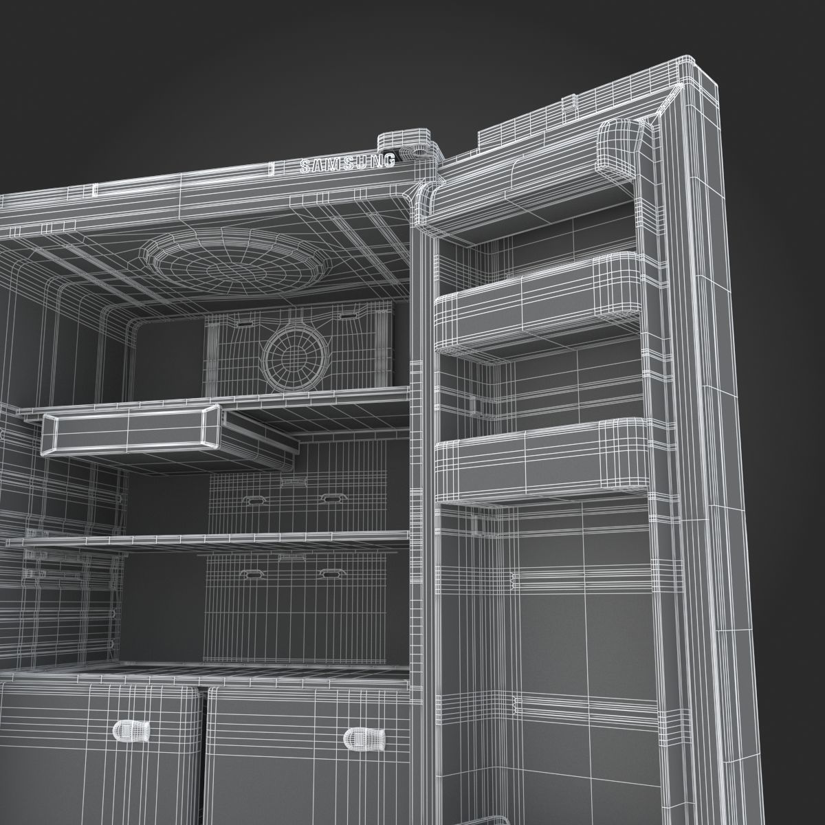 Samsung 20 cu ft Refrigerator 3D model_18