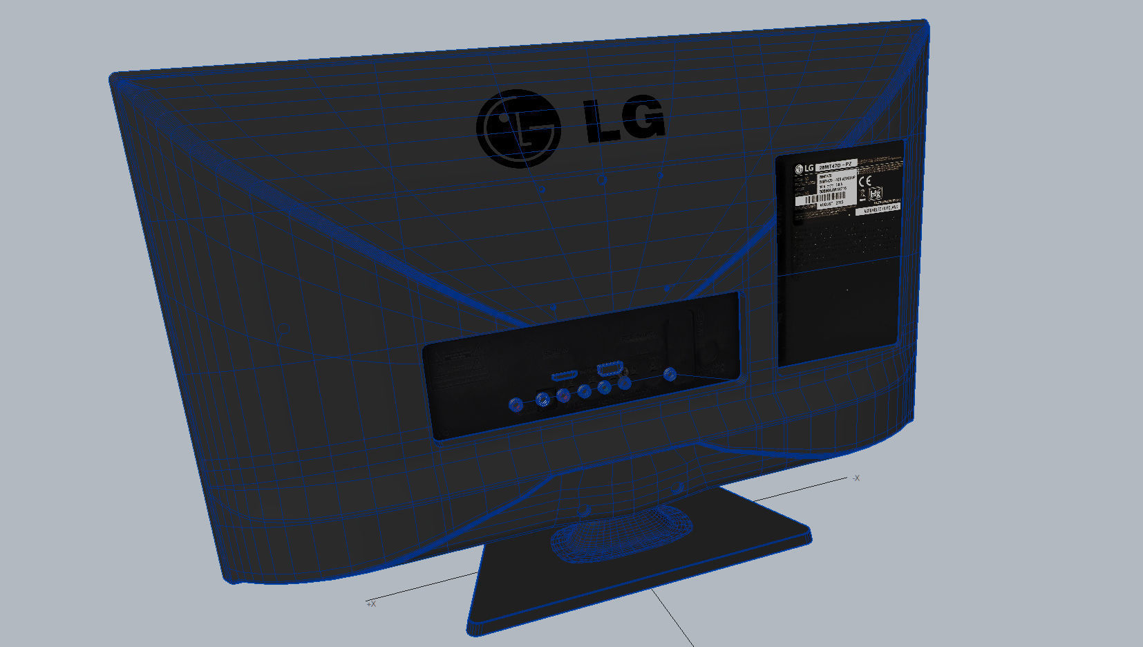 LG TV 24 3D model_7