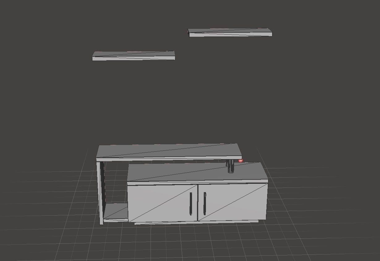 Tv Cabinet Low poly 3D VR AR 3D model  Low-poly 3D model_6