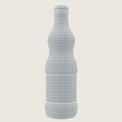 Fanta Drink Glass Bottle Low-poly 3D model 3