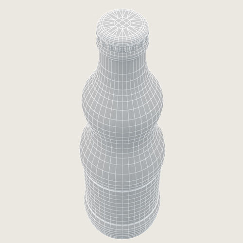 Fanta Drink Glass Bottle Low-poly 3D model 4