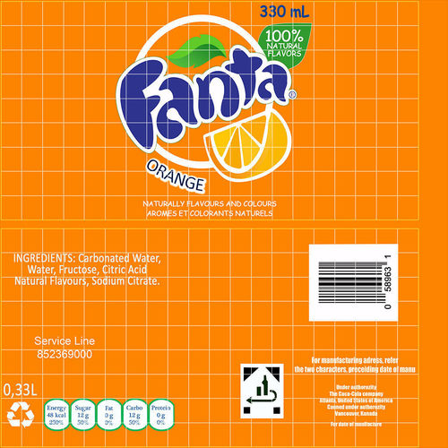 Fanta Drink Glass Bottle Low-poly 3D model 5
