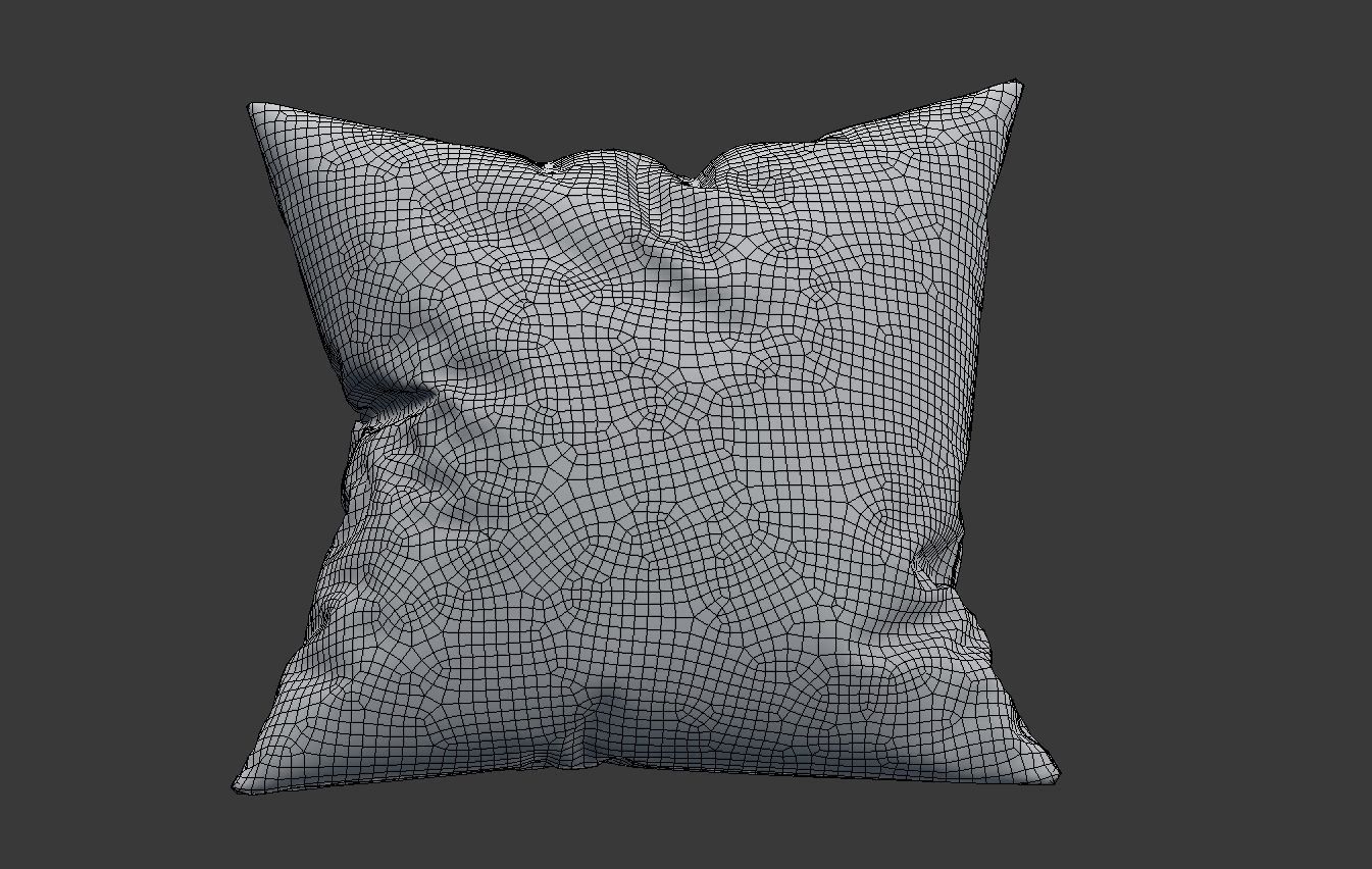 Floral Pillow SET 3D model_11