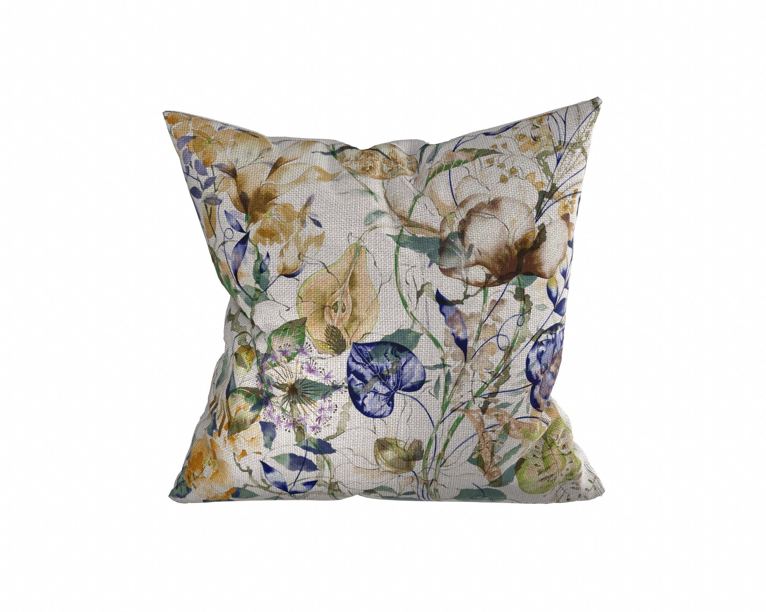 Floral Pillow SET 3D model_2