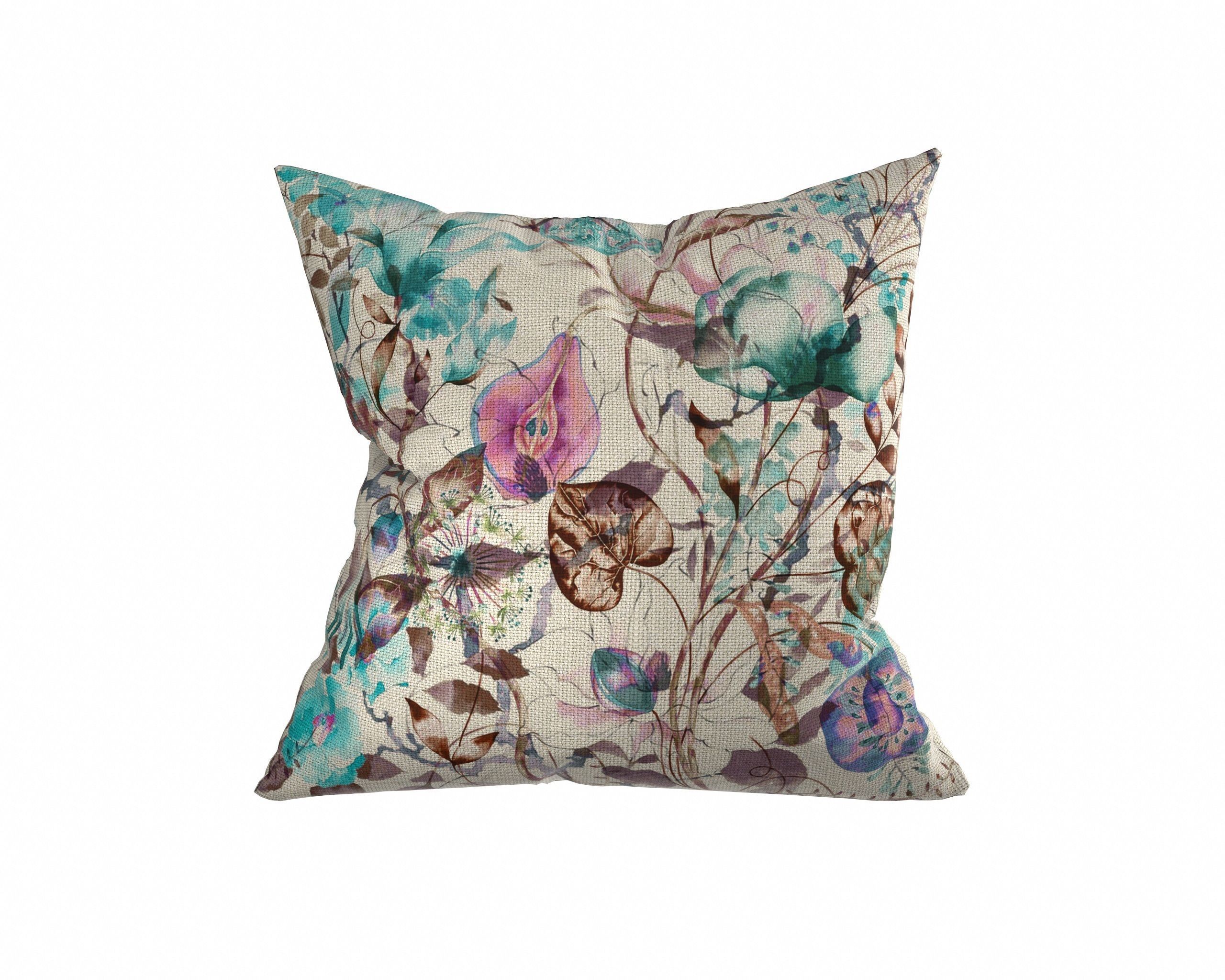 Floral Pillow SET 3D model_3