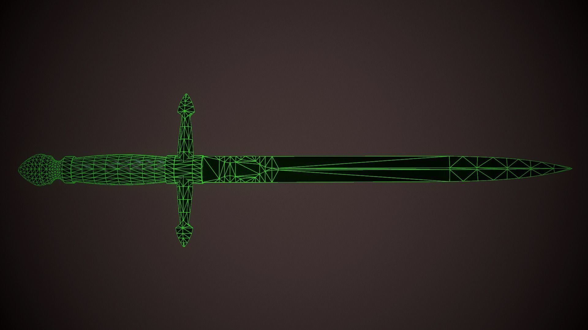 Medieval Dagger - game ready model Low-poly 3D model_4