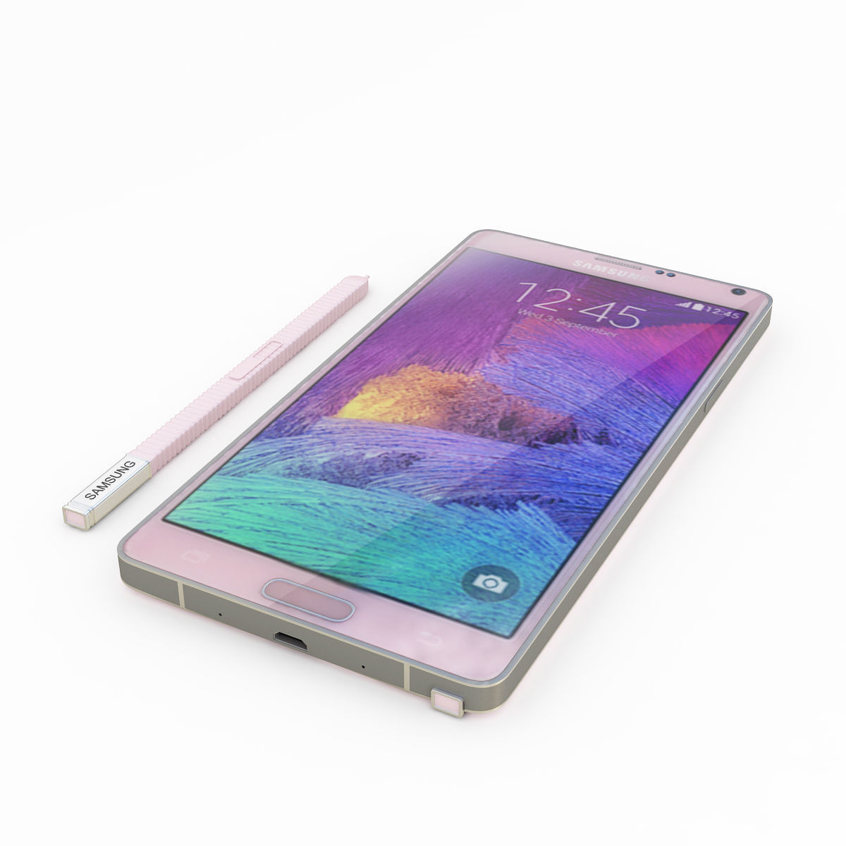 Samsung Galaxy Note 4 Blossom Pink 3D model_2