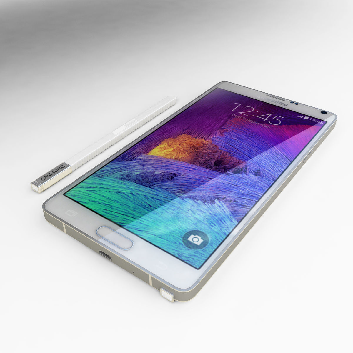 Samsung Galaxy Note 4 White 3D model_2