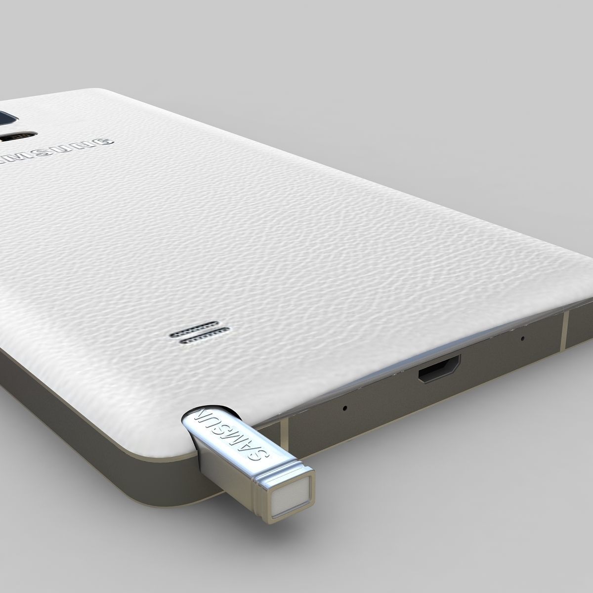 Samsung Galaxy Note 4 White 3D model_3