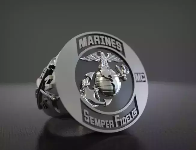 Ring Marines Semper Fidelis 3D print model