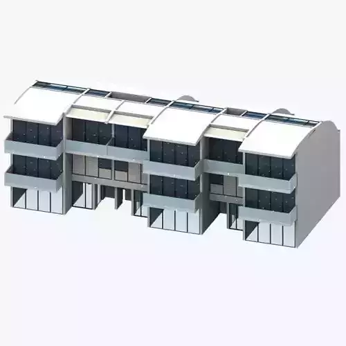Villa modern apartment building 3D model