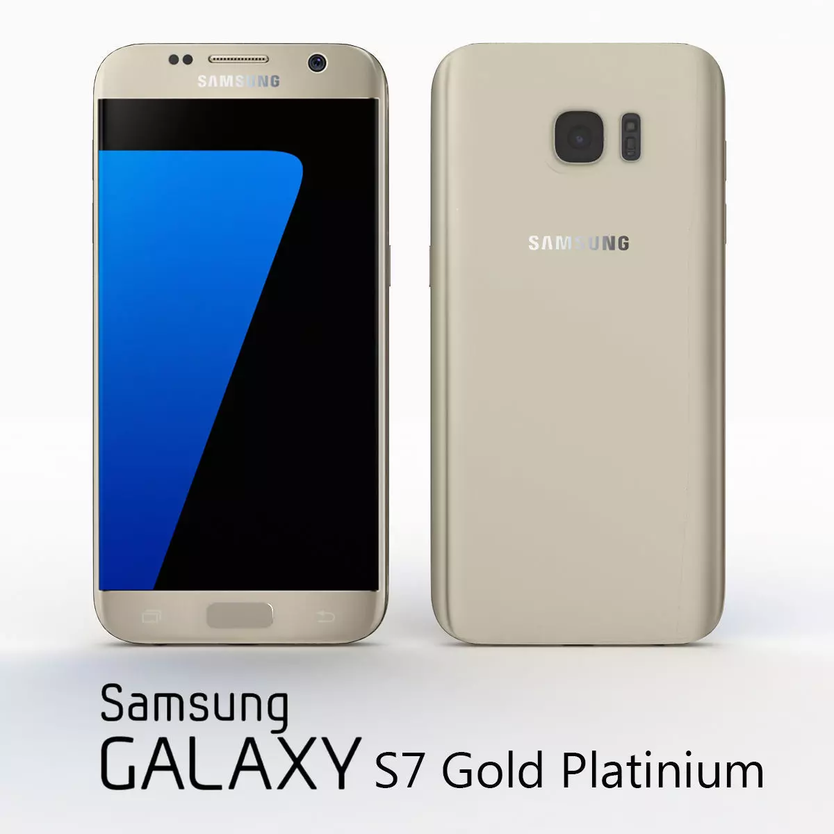 Samsung Galaxy S7 Gold Platinium 3D model