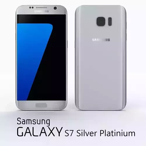 Samsung Galaxy S7 Silver Titanium 3D model