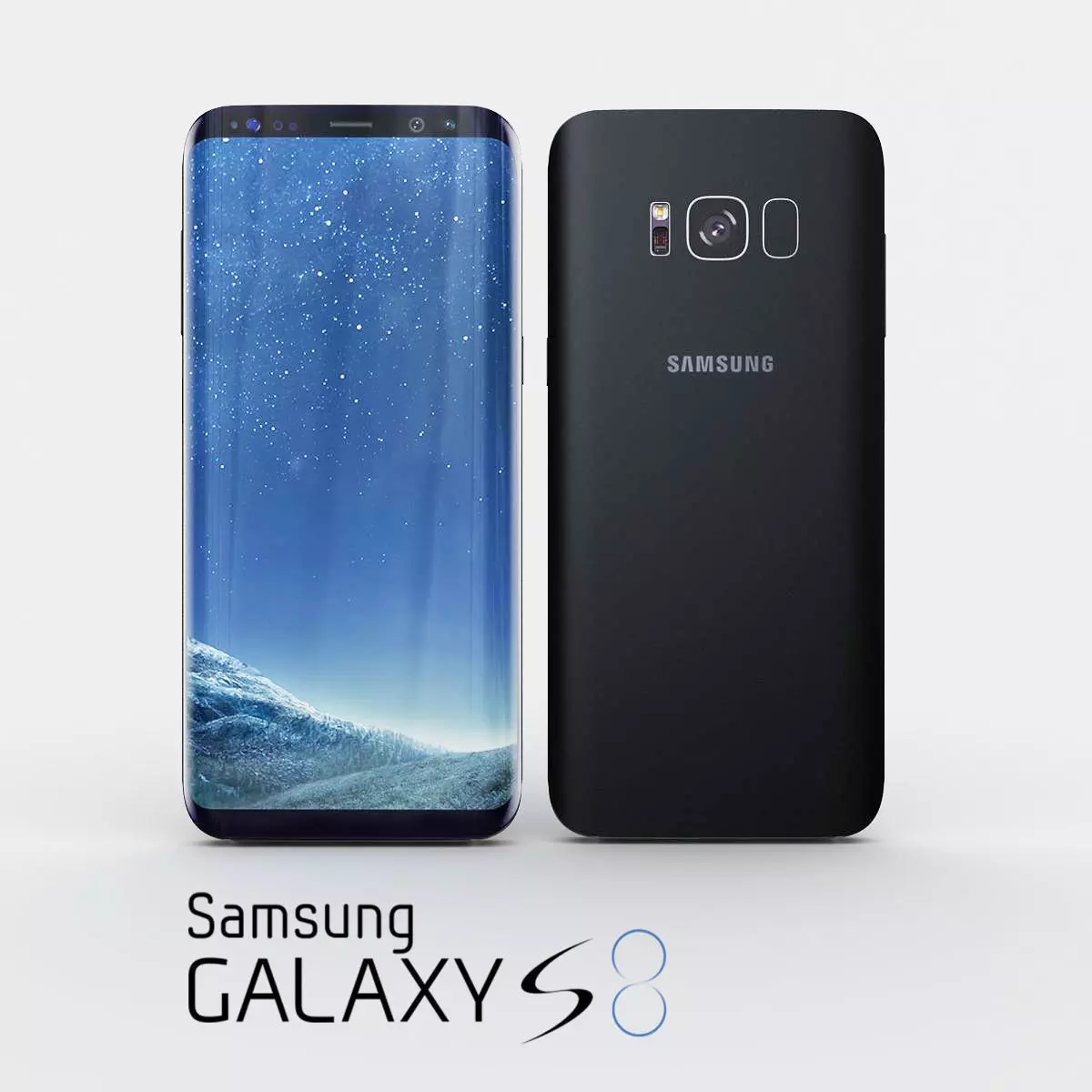Samsung Galaxy S8 Midnight Black 3D model_0