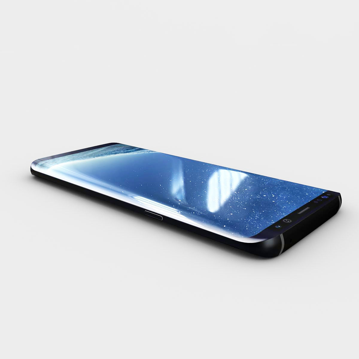 Samsung Galaxy S8 Midnight Black 3D model_3