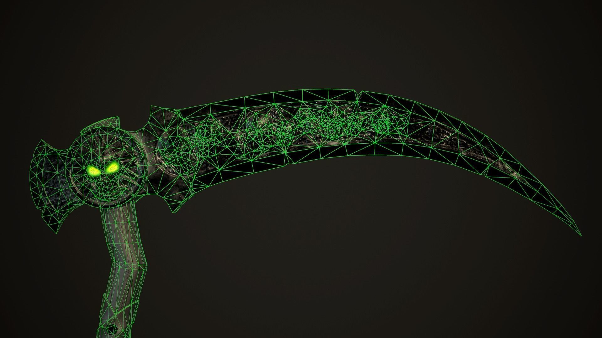 Undead Scythe - game ready model Low-poly 3D model_11