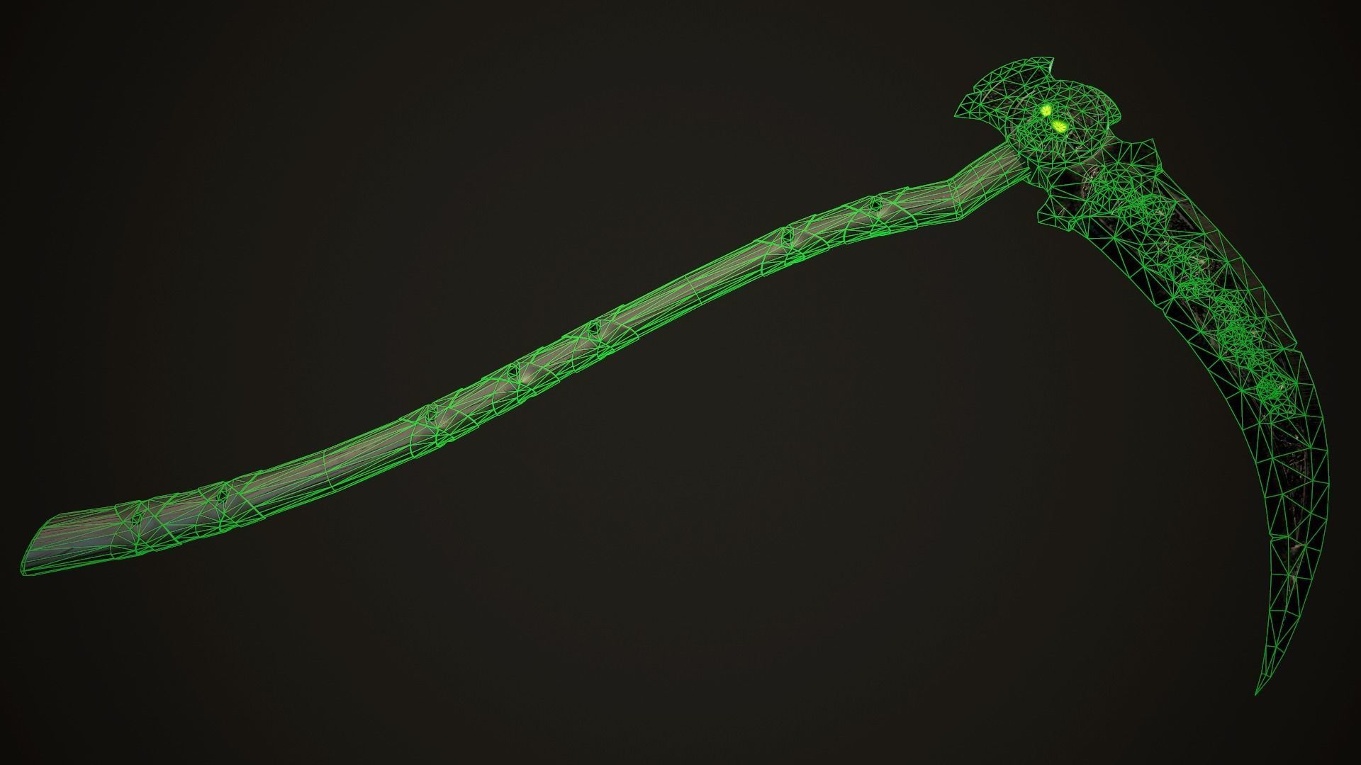 Undead Scythe - game ready model Low-poly 3D model_10