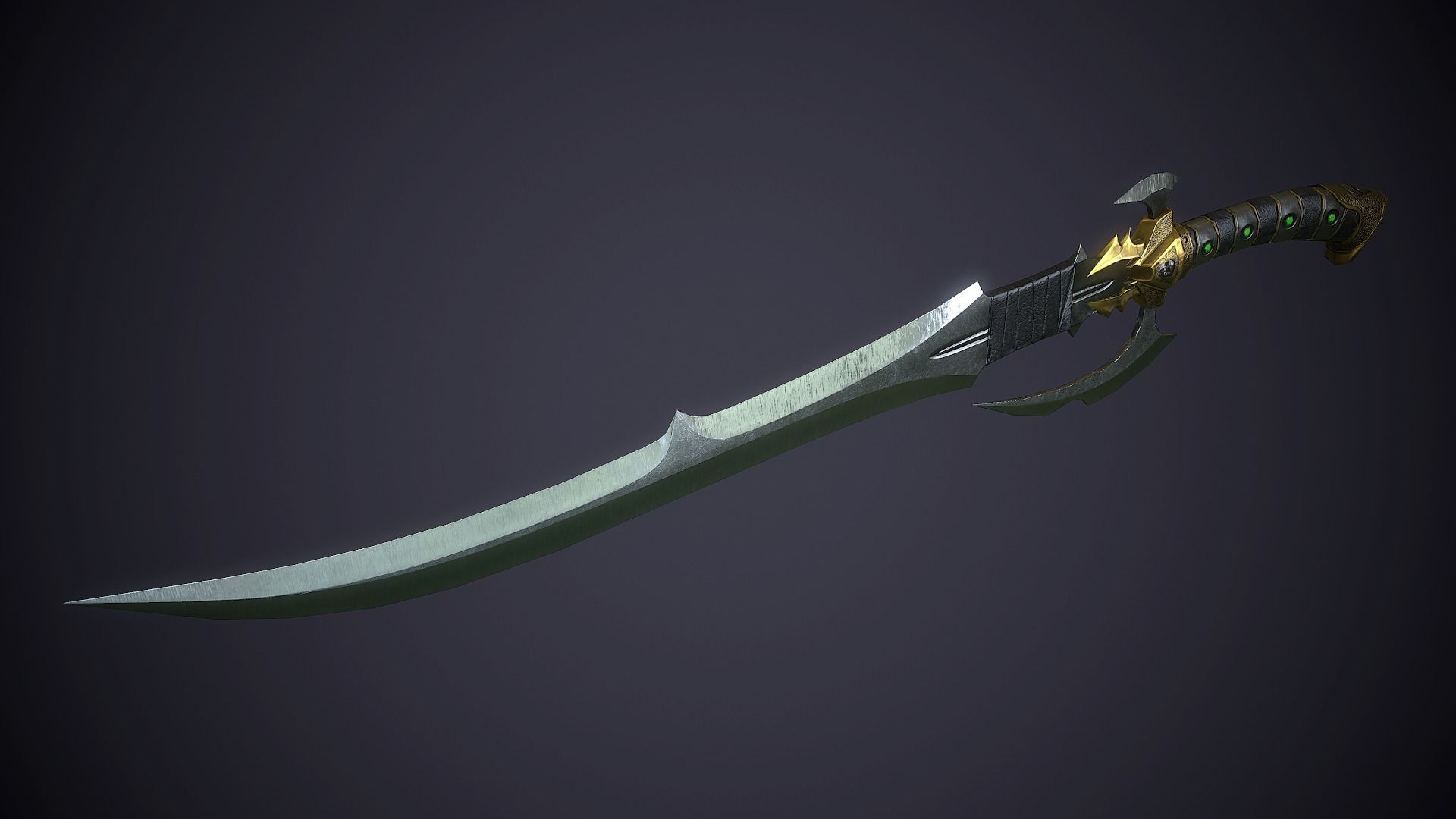 Ritual Sword - game ready model Low-poly 3D model_3