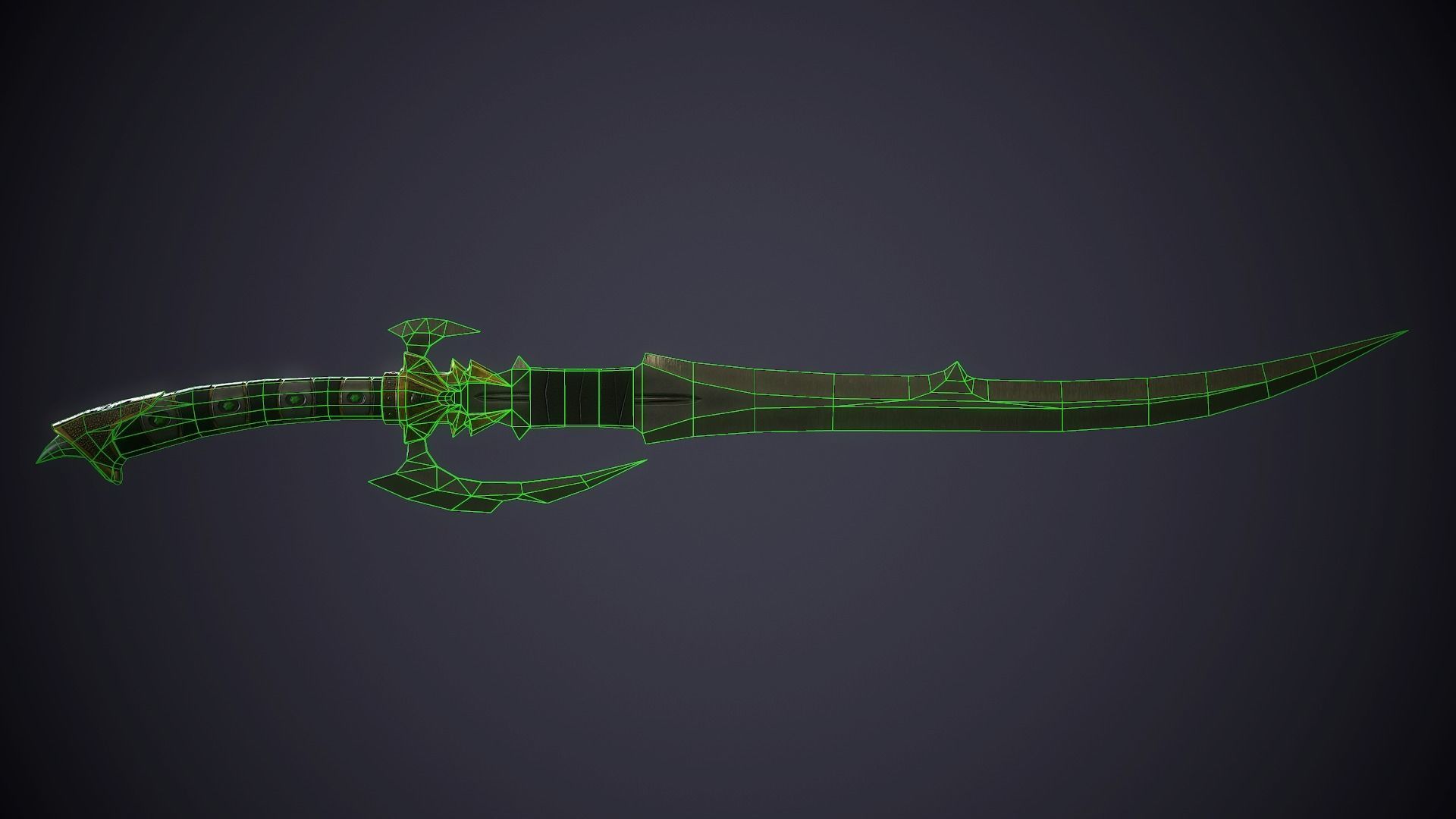 Ritual Sword - game ready model Low-poly 3D model_4